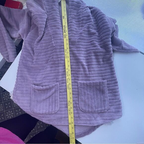 Soft Surroundings 3/4 Zip Tunic Sweater in Lavender, Size Medium - Picture 4 of 10